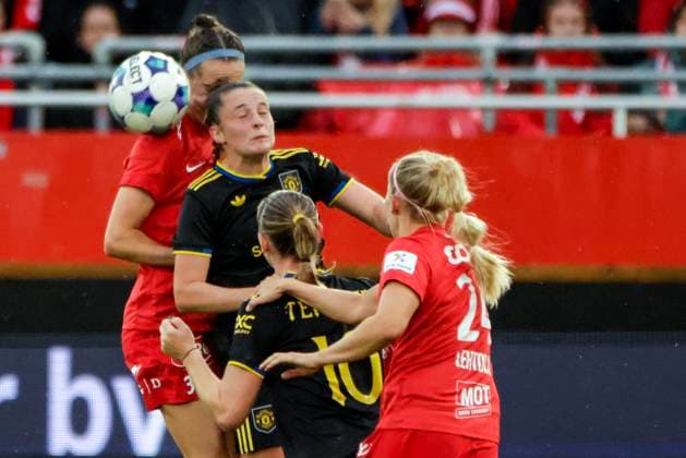 Champions League qualification 2025 SK Brann Women and Manchester United Bergen 20250911 The Champions League qualifying match between SK Brann Kvinner and Manchester United at Brann Stadium Photo Paul S Amundsen NTB Bergen Norway EDITORIAL USE ONLY RESTRICTED USE FOR BETTING COMPANIES  Copyright: xPaulxS.xAmundsenx xNTBx