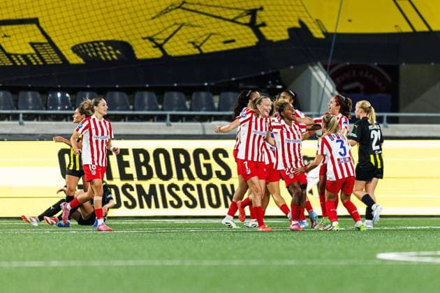 250911 Luany of Atletico Madrid celebrates after 0 1 during the UEFA Women™s Champions League play off football match between Häcken and Atletico Madrid on September 11, 2025 in Göteborg Photo Michael Erichsen BILDBYRAN COP 89 MI0874 fotboll football soccer fotball uefa womens champions league häcken atletico madrid dam bbeng play offs jubel  Copyright: MICHAELxERICHSEN BB250911MI019