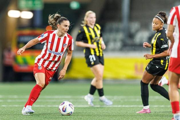 250911 Vilde Böe Risa of Atletico Madrid during the UEFA Women™s Champions League play off football match between Häcken and Atletico Madrid on September 11, 2025 in Göteborg Photo Michael Erichsen BILDBYRAN COP 89 MI0874 fotboll football soccer fotball uefa womens champions league häcken atletico madrid dam bbeng play offsbbauto  Copyright: MICHAELxERICHSEN BB250911MI020
