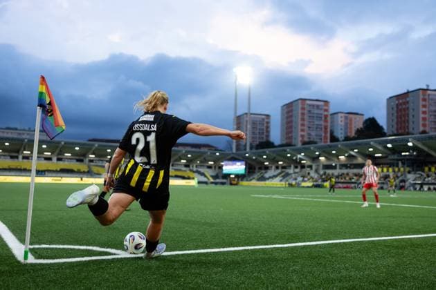 250911 Johanna Fossdalsa Sorensen of Häcken during the first leg of Women s Champions League playoff football match between Häcken and Atletico Madrid on September 11, 2025 in Göteborg Photo Michael Erichsen BILDBYRAN COP 89 MI0874 atletico madrid bbeng dam football fotball fotboll häcken play offs soccer uefa womens champions league  Copyright: MICHAELxERICHSEN BB250911MI031