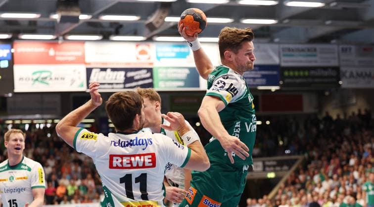BAU 11 09 2025 Göppingen Handball Frisch Auf Göppingen vs SC DHfK Leipzig, David Schmidt Göppingen, right