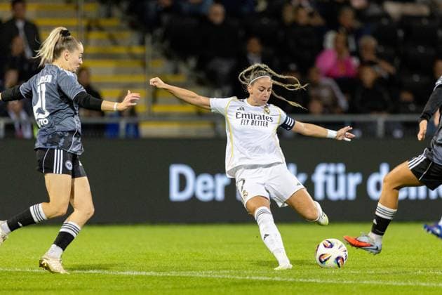 UWCL Qualification Eintracht Frankfurt Real Madrid, 11 09 2025 Athenea del Castillo Real Madrid, 7 with a solo and shot on goal First leg of the UEFA Womens Champions League Qualification, 3rd round, between Eintracht Frankfurt and Real Madrid at Stadion am Brentanobad in Frankfurt am Main on 11 09 2025 Copyright: xBEAUTIFULxSPORTS Hahnex
