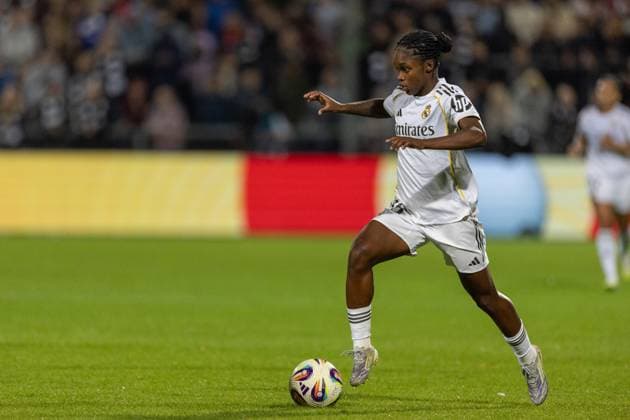 UWCL Qualification Eintracht Frankfurt Real Madrid, 11 09 2025 Linda Caicedo Real Madrid, 18 with ball First leg of the UEFA Womens Champions League Qualification, 3rd round, between Eintracht Frankfurt and Real Madrid at Stadion am Brentanobad in Frankfurt am Main on 11 09 2025 Copyright: xBEAUTIFULxSPORTS Hahnex