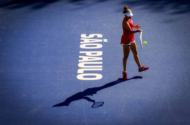 WTA, Tennis Damen 250 SP OPEN SaO PAULO, SP - 11.09.2025: WTA 250 SP OPEN - The first edition of the SP Open, a WTA 250 series tournament played on hard courts, will take place at Villa-Lobos Park, in the west zone of Sao Paulo. The event marks Sao Paulo& 39;s return to the official WTA calendar after 25 years and is the largest women& 39;s tournament in Brazil since 2016. In addition to the sporting competitions with 32 players in the singles and 16 doubles. In the photo, tennis player Berfu Cengiz (TUR) during a SP Open match against tennis player Renata Zarazua (MEX) this Thursday (11). (Photo: Aloisio Mauricio Fotoarena) x2804817x  AloisioxMauricio
