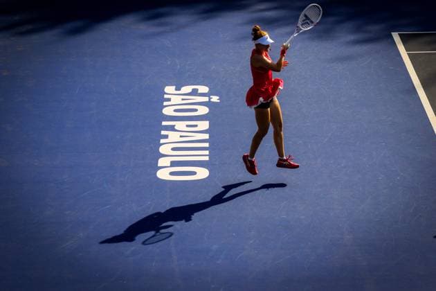 WTA, Tennis Damen 250 SP OPEN SaO PAULO, SP - 11.09.2025: WTA 250 SP OPEN - The first edition of the SP Open, a WTA 250 series tournament played on hard courts, will take place at Villa-Lobos Park, in the west zone of Sao Paulo. The event marks Sao Paulo& 39;s return to the official WTA calendar after 25 years and is the largest women& 39;s tournament in Brazil since 2016. In addition to the sporting competitions with 32 players in the singles and 16 doubles. In the photo, tennis player Berfu Cengiz (TUR) during a SP Open match against tennis player Renata Zarazua (MEX) this Thursday (11). (Photo: Aloisio Mauricio Fotoarena) x2804818x  AloisioxMauricio