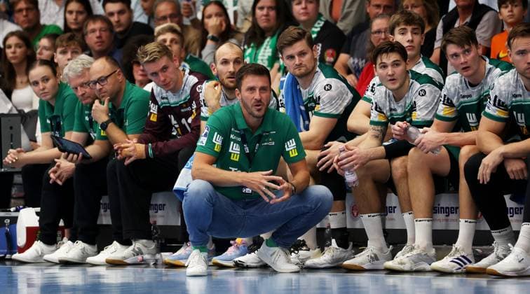 BAU 11 09 2025 Göppingen Handball Frisch Auf Göppingen vs SC DHfK Leipzig, Coach Benjamin Matschke Göppingen