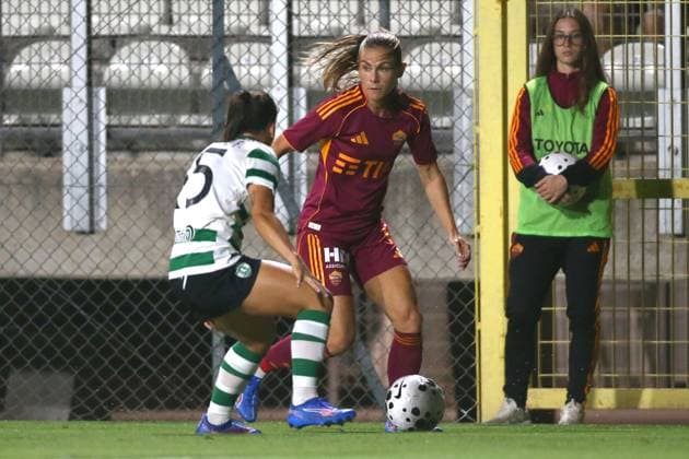 11.09.2025 Roma vs Sporting Lisbona Women s Champions League; Calcio; & xD;Nella foto: Emilie Haavi& xD;(Foto Gino Mancini)  Copyright: xGinoxMancini IPAxSportx xipa-agency.netx xx IPA_64710147 IPA_Agency_IPA64710147