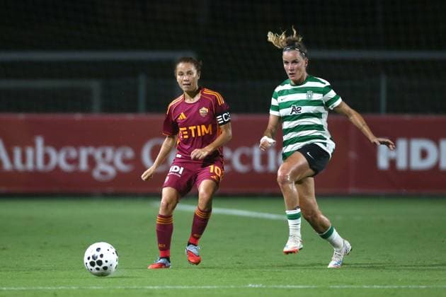 11.09.2025 Roma vs Sporting Lisbona Women s Champions League; Calcio; & xD;Nella foto: Manuela Giugliano& xD;(Foto Gino Mancini)  Copyright: xGinoxMancini IPAxSportx xipa-agency.netx xx IPA_64710148 IPA_Agency_IPA64710148