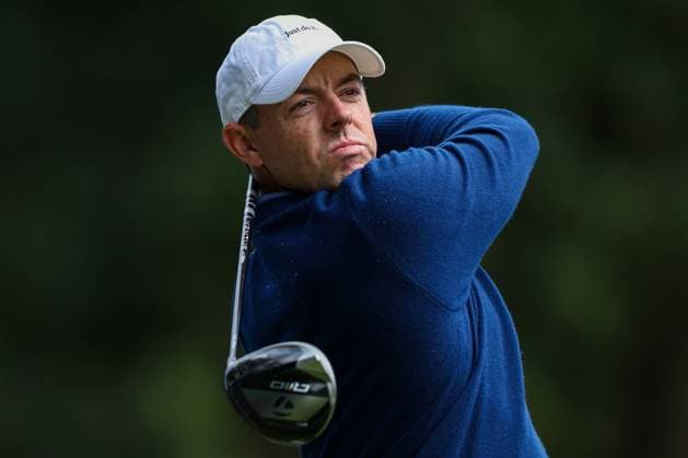 11th September 2025; Wentworth Club, London, England; The BMW PGA, Golf Herren Championship Round 1; Rory McIlroy of Northern Ireland tees off from the 3rd tee  HenningxvonxJagow