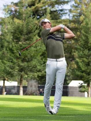 September 11, 2025, Napa, California, United States: NAPA, CA - SEPTEMBER 11: Maverick McNealy of the United States hits an approach shot on hole 18 during the Procore Championship 2025 - Round One at Silverado Resort on September 11, 2025 in Napa, California. Napa United States - ZUMAt139 20250911_aaa_t139_003 Copyright: xAlxChang IsixPhotosx