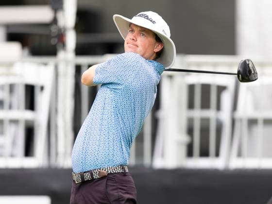 September 11, 2025, Napa, California, United States: NAPA, CA - SEPTEMBER 11: Joe Highsmith of the United States tees off on hole 18 during the Procore Championship 2025 - Round One at Silverado Resort on September 11, 2025 in Napa, California. Procore Championship 2025 - Round One  - ZUMAt139 20250911_aaa_t139_023 Copyright: xAlxChang IsixPhotosx