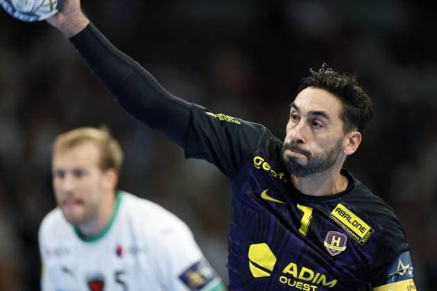 HANDBALL : EHF CHAMPIONS LEAGUE - NANTES v FUCHSE BERLIN - 11 09 2025 Valero RIVERA FOLCH of HBC Nantes during the EHF Champions League, Group Phase, handball match between HBC Nantes and Füchse Berlin on 11 September 2025 at H Arena in Nantes, France - Photo Julien Kammerer PsnewZ NantesFrance  Copyright: xJulienxKammererx