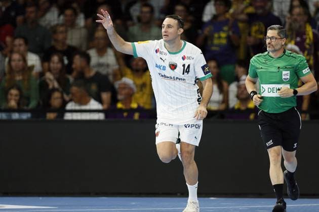 HANDBALL : EHF CHAMPIONS LEAGUE - NANTES v FUCHSE BERLIN - 11 09 2025 Aitor ARINO BENGOECHEA of Füchse Berlin during the EHF Champions League, Group Phase, handball match between HBC Nantes and Füchse Berlin on 11 September 2025 at H Arena in Nantes, France - Photo Julien Kammerer PsnewZ NantesFrance  Copyright: xJulienxKammererx