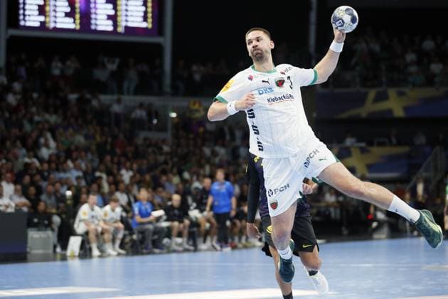HANDBALL : EHF CHAMPIONS LEAGUE - NANTES v FUCHSE BERLIN - 11 09 2025 Max DARJ of Füchse Berlin during the EHF Champions League, Group Phase, handball match between HBC Nantes and Füchse Berlin on 11 September 2025 at H Arena in Nantes, France - Photo Julien Kammerer PsnewZ NantesFrance  Copyright: xJulienxKammererx