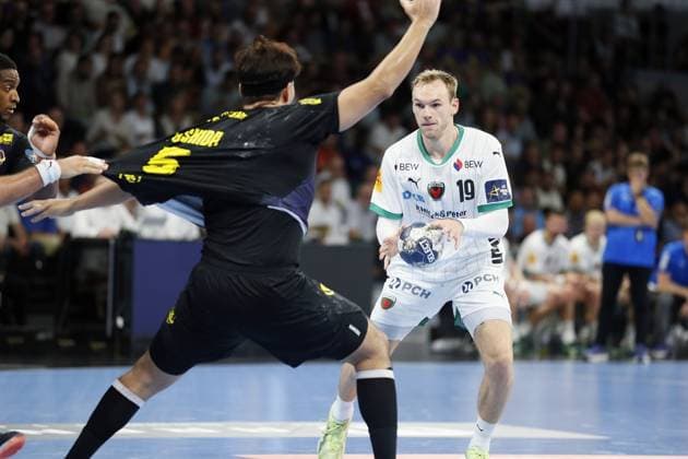 HANDBALL : EHF CHAMPIONS LEAGUE - NANTES v FUCHSE BERLIN - 11 09 2025 Mathias GIDSEL of Füchse Berlin during the EHF Champions League, Group Phase, handball match between HBC Nantes and Füchse Berlin on 11 September 2025 at H Arena in Nantes, France - Photo Julien Kammerer PsnewZ NantesFrance  Copyright: xJulienxKammererx