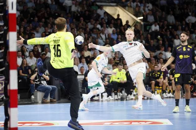 HANDBALL : EHF CHAMPIONS LEAGUE - NANTES v FUCHSE BERLIN - 11 09 2025 Matthes LANGHOFF of Füchse Berlin during the EHF Champions League, Group Phase, handball match between HBC Nantes and Füchse Berlin on 11 September 2025 at H Arena in Nantes, France - Photo Julien Kammerer PsnewZ NantesFrance  Copyright: xJulienxKammererx