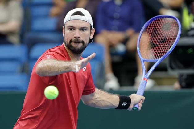 TENNIS - Davis Cup, HUN vs AUT DEBRECEN,HUNGARY,12.SEP.25 - TENNIS - ITF Davis Cup, qualification round 2, Hungary vs Austria. Image shows Jurij Rodionov (AUT).  GEPAxpictures xWalterxLuger