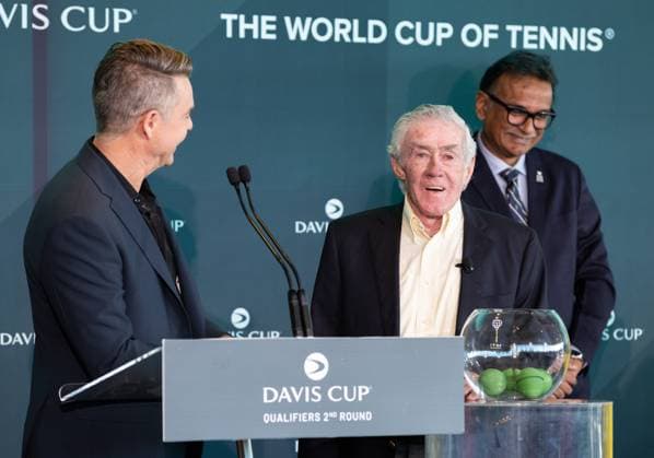 September 12, 2025, Sydney, Nsw, Australia: KEN ROSEWALL participates in the official draw for the Davis Cup tie between Australia and Belgium. Sydney Australia - ZUMAt173 20250912_zsp_t173_003 Copyright: xStephanexThomasx