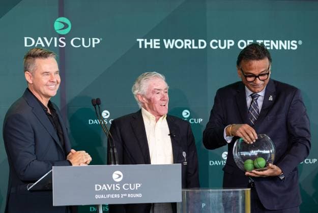 September 12, 2025, Sydney, Nsw, Australia: KEN ROSEWALL participates in the official draw for the Davis Cup tie between Australia and Belgium. Sydney Australia - ZUMAt173 20250912_zsp_t173_008 Copyright: xStephanexThomasx