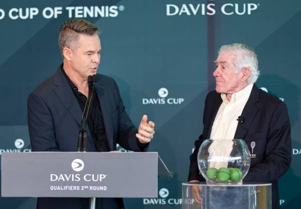 September 12, 2025, Sydney, Nsw, Australia: KEN ROSEWALL participates in the official draw for the Davis Cup tie between Australia and Belgium. Sydney Australia - ZUMAt173 20250912_zsp_t173_018 Copyright: xStephanexThomasx
