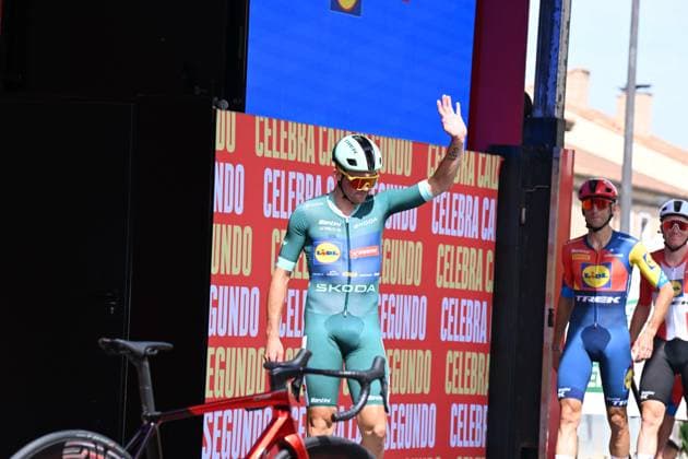 12-09-2025 Vuelta A Espana; Tappa 19 Rueda - Guijuelo; 2025, Lidl - Trek; Pedersen, Mads; Rueda; 