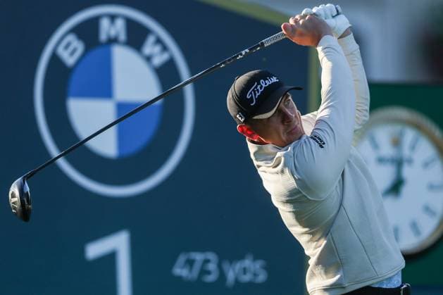12th September 2025; Wentworth Club, London, England; The BMW PGA, Golf Herren Championship Round 2; Grant Forrest& x2003;of Scotland tees off from the 1st tee  HenningxvonxJagow