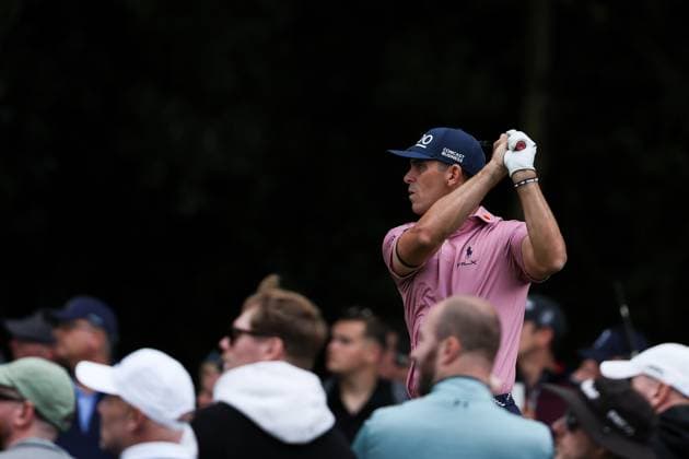 12th September 2025; Wentworth Club, London, England; The BMW PGA, Golf Herren Championship Round 2; Billy Horschel& x2003;of USA tees off from the 3rd tee  HenningxvonxJagow