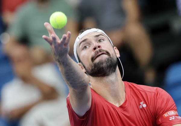 TENNIS - Davis Cup, HUN vs AUT DEBRECEN,HUNGARY,12.SEP.25 - TENNIS - ITF Davis Cup, qualification round 2, Hungary vs Austria. Image shows Jurij Rodionov (AUT).  GEPAxpictures xWalterxLuger