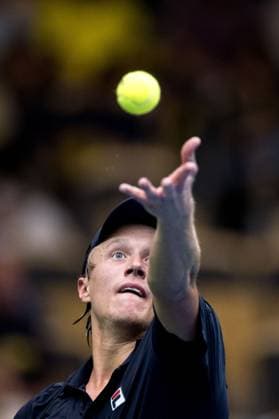 250912 Leo Borg during the Davis Cup tennis match between Sweden and Tunisia on September 12, 2025 in Partille Photo Carl Sandin BILDBYRAN code CS CS0767 tennis davis cup sweden sverige tunisien tunisia bbeng sverige sweden  Copyright: CARLxSANDIN BB250912CS007