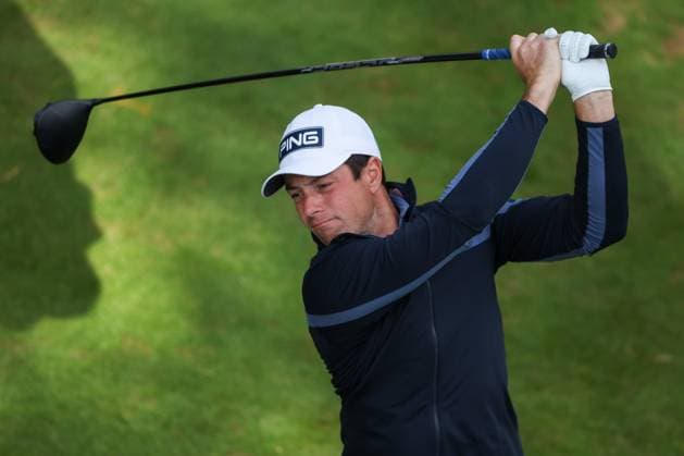12th September 2025; Wentworth Club, London, England; The BMW PGA, Golf Herren Championship Round 2; Viktor Hovland of Norway tees off from the 15th tee  HenningxvonxJagow