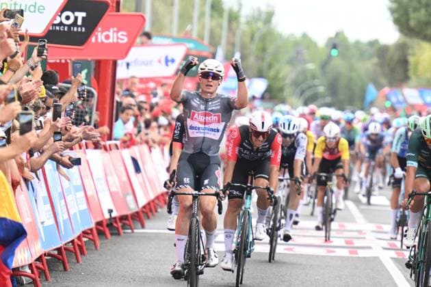 12-09-2025 Vuelta A Espana; Tappa 19 Rueda - Guijuelo; 2025, Alpecin - Deceuninck; Philipsen, Jasper; Guijuelo; 