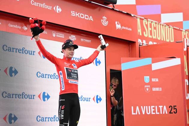 12-09-2025 Vuelta A Espana; Tappa 19 Rueda - Guijuelo; 2025, Visma - Lease A Bike; Vingegaard, Jonas; Guijuelo; 