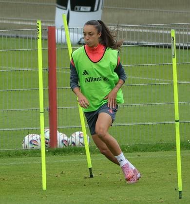 12 09 2025, FC Bayern training ground, Saebenerstrasse Munich, soccer, sports, in the picture Natalia Padilla Midas FC Bayern