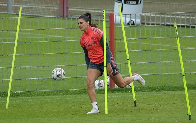 12 09 2025, FC Bayern training ground, Saebenerstrasse Munich, soccer, sports, in the picture Jovana Damnjanovic FC Bayern
