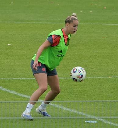 12 09 2025, FC Bayern training ground, Saebenerstrasse Munich, soccer, sports, in the picture Giulia Gwinn FC Bayern