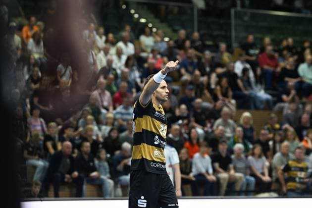 Sebastian Greß HC Elbflorenz 2006, 25 HC Elbflorenz 2006 vs 1 VfL Potsdam, 2 Handball Bundesliga Men, Season 2025 2026, 12 09 2025 HC Elbflorenz 2006 vs 1 VfL Potsdam, 2 Handball Bundesliga Men, Season 2025 2026, 12 09 2025 Dresden Copyright: xEibner-Pressefoto xHoepnerx EP_PHR