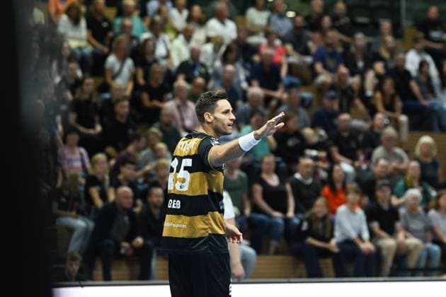 Sebastian Greß HC Elbflorenz 2006, 25 HC Elbflorenz 2006 vs 1 VfL Potsdam, 2 Handball Bundesliga Men, Season 2025 2026, 12 09 2025 HC Elbflorenz 2006 vs 1 VfL Potsdam, 2 Handball Bundesliga Men, Season 2025 2026, 12 09 2025 Dresden Copyright: xEibner-Pressefoto xHoepnerx EP_PHR