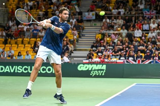 GDYNIA, 12.09.2025 Tenis ziemny Davis Cup Mecz Polska - Wielka Brytania Tennis Davis Cup Match Poland - Great Britain NZ Cameron Norrie Fot. ANNA LANGOWSKA 058sport.pl NEWSPIX.PL --- newspix.pl 