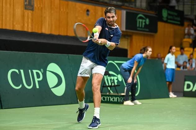GDYNIA, 12.09.2025 Tenis ziemny Davis Cup Mecz Polska - Wielka Brytania Tennis Davis Cup Match Poland - Great Britain NZ Cameron Norrie Fot. ANNA LANGOWSKA 058sport.pl NEWSPIX.PL --- newspix.pl 