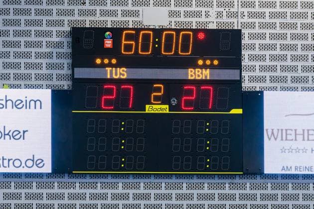 Final score 27 27 GER, TuS N Luebbecke vs SG BBM Bietigheim, Handball, 2 Bundesliga, Matchday 3, Season 2025 2026, 12 09 2025 GER, TuS N Luebbecke vs SG BBM Bietigheim, Handball, 2 Bundesliga, Matchday 3, Season 2025 2026, 12 09 2025 Luebbecke Copyright: xEibner-Pressefoto JanxRollingerx EP_JSK