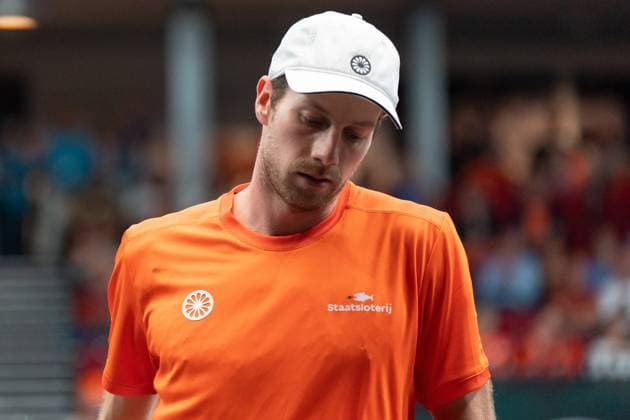 2025-09-12 2025 Davis Cup Qualifiers Second Round GRONINGEN, NETHERLANDS - SEPTEMBER 12: Botic van de Zandschulp of the Netherlands during the 2025 Davis Cup Qualifiers Second Round match between Netherlands and Argentina at MartiniPlaza on September 12, 2025 in Groningen, Netherlands. (Photo by Marleen Fouchier BSR Agency) Groningen Netherlands Content not available for redistribution in The Netherlands directly or indirectly through any third parties. Copyright: xBSRxAgencyx