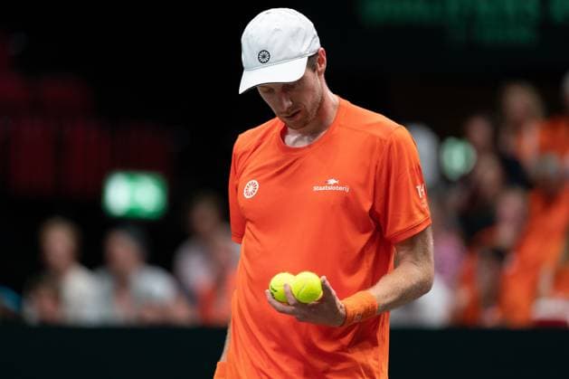 2025-09-12 2025 Davis Cup Qualifiers Second Round GRONINGEN, NETHERLANDS - SEPTEMBER 12: Botic van de Zandschulp of the Netherlands during the 2025 Davis Cup Qualifiers Second Round match between Netherlands and Argentina at MartiniPlaza on September 12, 2025 in Groningen, Netherlands. (Photo by Marleen Fouchier BSR Agency) Groningen Netherlands Content not available for redistribution in The Netherlands directly or indirectly through any third parties. Copyright: xBSRxAgencyx