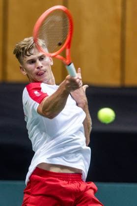 12h September 2025; Polsat Plus Arena, Gdynia, Poland; Davis Cup, World Group I, Poland versus Great Britain; Olaf Pieczkowski during his 2-set loss to Arthur Fery (GB)  FotoxOlimpik