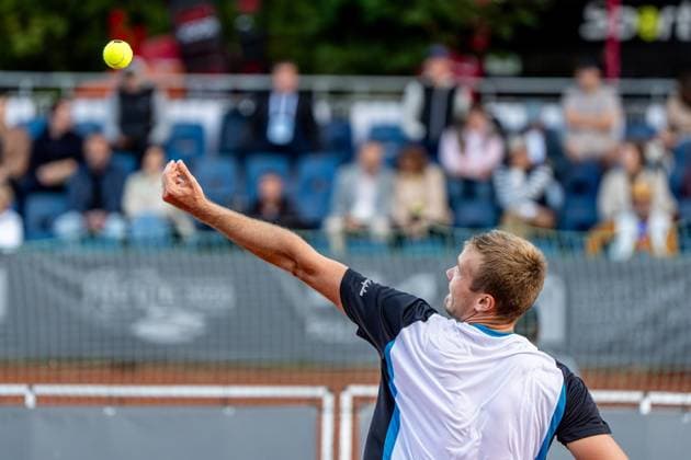 SZCZECIN 12.09.2025 TENIS INVEST IN SZCZECIN OPEN 2025 --- TENNIS INVEST IN SZCZECIN OPEN 2025: THIAGO AGUSTIN TIRANTE - VITALIY SACHKO N Z VITALIY SACHKO FOT. MARCIN JASINSKI ARENA AKCJI NEWSPIX.PL --- newspix.pl 