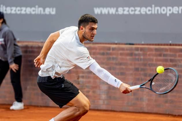 SZCZECIN 12.09.2025 TENIS INVEST IN SZCZECIN OPEN 2025 --- TENNIS INVEST IN SZCZECIN OPEN 2025: PABLO LLAMAS RUIZ - VIT KOPRIVA N Z PABLO LLAMAS RUIZ FOT. MARCIN JASINSKI ARENA AKCJI NEWSPIX.PL --- newspix.pl 