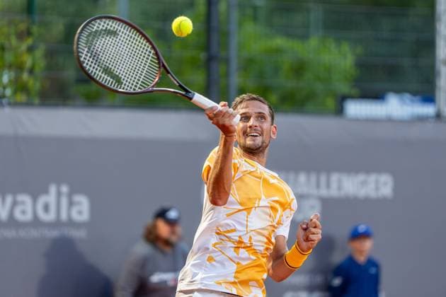 SZCZECIN 12.09.2025 TENIS INVEST IN SZCZECIN OPEN 2025 --- TENNIS INVEST IN SZCZECIN OPEN 2025: PABLO LLAMAS RUIZ - VIT KOPRIVA N Z VIT KOPRIVA FOT. MARCIN JASINSKI ARENA AKCJI NEWSPIX.PL --- newspix.pl 