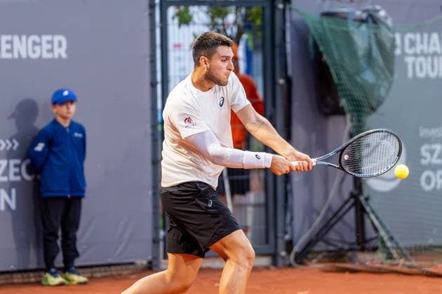 SZCZECIN 12.09.2025 TENIS INVEST IN SZCZECIN OPEN 2025 --- TENNIS INVEST IN SZCZECIN OPEN 2025: PABLO LLAMAS RUIZ - VIT KOPRIVA N Z PABLO LLAMAS RUIZ FOT. MARCIN JASINSKI ARENA AKCJI NEWSPIX.PL --- newspix.pl 