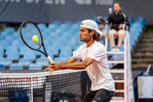 SZCZECIN 12.09.2025 TENIS INVEST IN SZCZECIN OPEN 2025 --- TENNIS INVEST IN SZCZECIN OPEN 2025: IVAN LIUTAREVICH BRUNO PUJOL NAVARRO - PIOTR MATUSZEWSKI PETR NOUZA N Z BRUNO PUJOL NAVARRO FOT. MARCIN JASINSKI ARENA AKCJI NEWSPIX.PL --- newspix.pl 