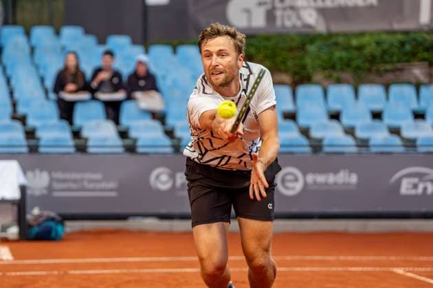 SZCZECIN 12.09.2025 TENIS INVEST IN SZCZECIN OPEN 2025 --- TENNIS INVEST IN SZCZECIN OPEN 2025: IVAN LIUTAREVICH BRUNO PUJOL NAVARRO - PIOTR MATUSZEWSKI PETR NOUZA N Z IVAN LIUTAREVICH FOT. MARCIN JASINSKI ARENA AKCJI NEWSPIX.PL --- newspix.pl 