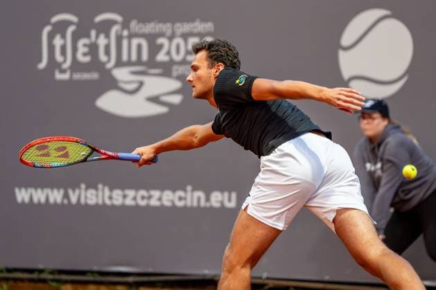 SZCZECIN 12.09.2025 TENIS INVEST IN SZCZECIN OPEN 2025 --- TENNIS INVEST IN SZCZECIN OPEN 2025: IVAN LIUTAREVICH BRUNO PUJOL NAVARRO - PIOTR MATUSZEWSKI PETR NOUZA N Z PIOTR MATUSZEWSKI FOT. MARCIN JASINSKI ARENA AKCJI NEWSPIX.PL --- newspix.pl 